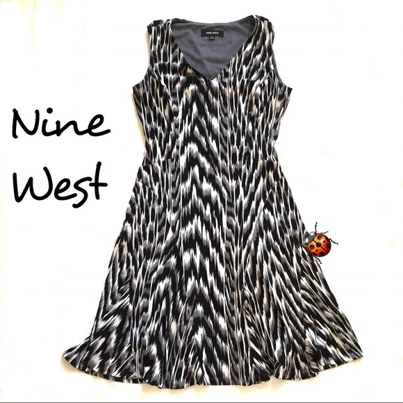 Nine West Dresses & Skirts - Nine West Poly Knit Dress Fit Flare Size 2
